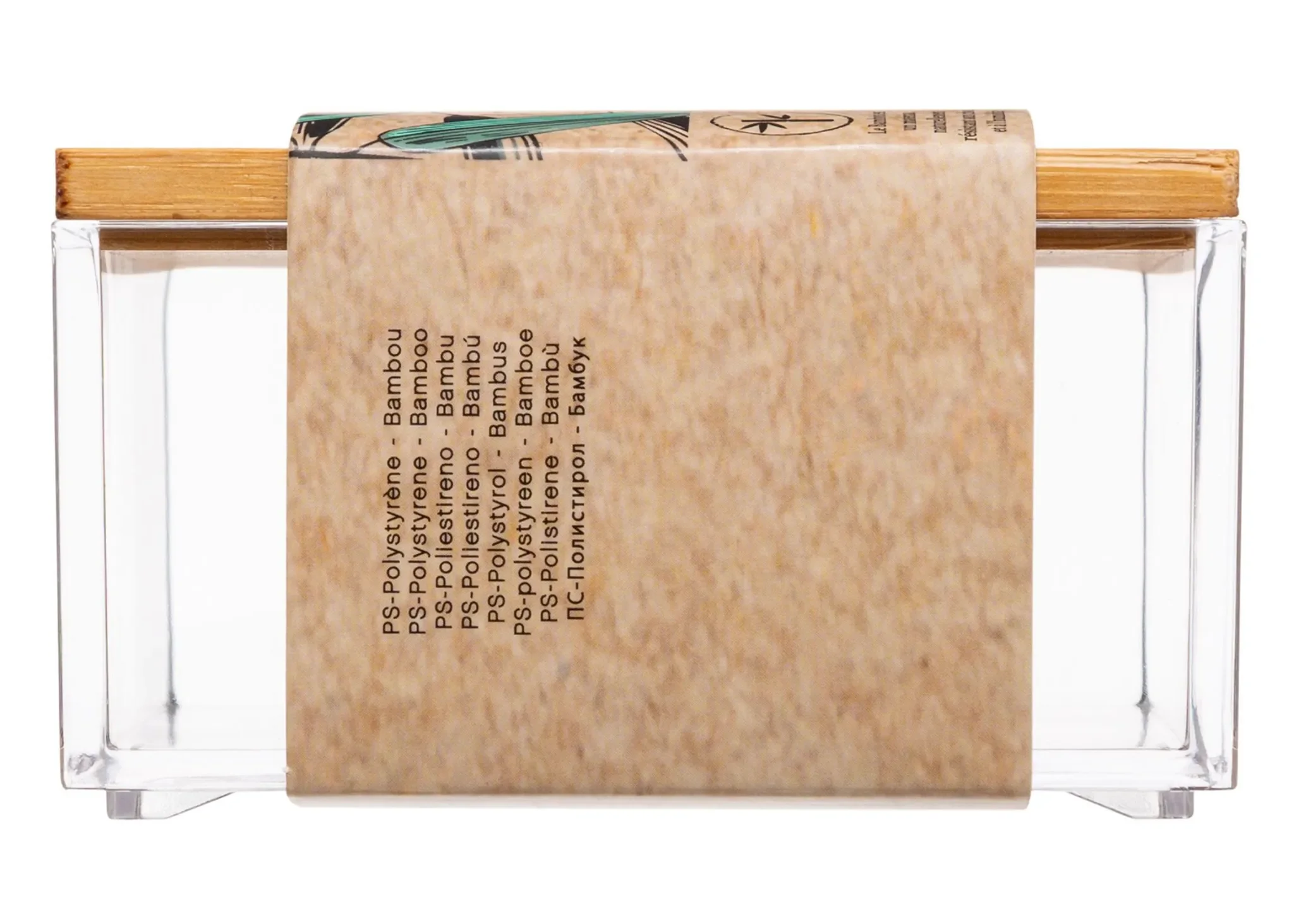 5five Simply Smart Kosmetik-Aufbewahrungsbox Selena Square mit Bambusdeckel